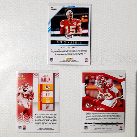 Kansas City Chiefs 9 Card Lot - FBL [16_3] - Picture 4 of 8